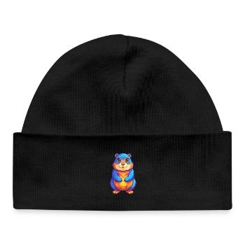 Gopher Colorful Kawaii Cartoon Character Clipart - Baby Organic Beanie - black - Front