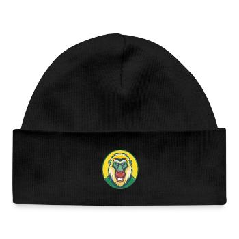 Baboon Cute Kawaii Cartoon Clipart Pet Animal - Baby Organic Beanie - black - Front