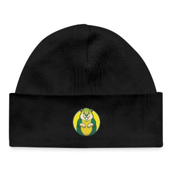 Gopher Cute Kawaii Cartoon Clipart Pet Animal - Baby Organic Beanie - black - Front