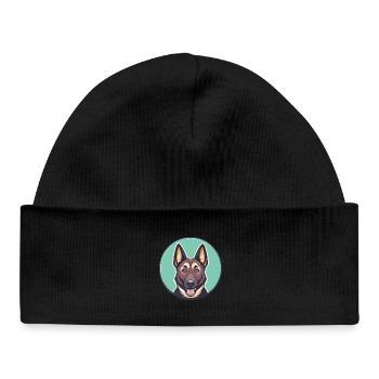 Berger Hollandais Chien Race Dessin Animé Kawaii Clipart - Bonnet bébé bio - noir - Devant