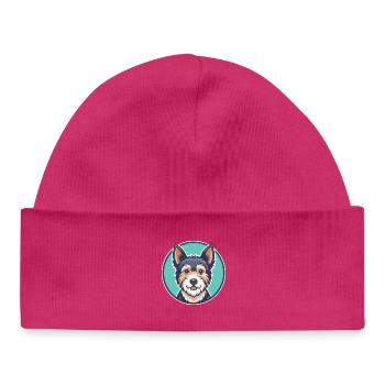 Teddy Roosevelt Terrier Hunderasse Karikatur Kawaii - Baby Organic Mütze - hot Pink - Vorne