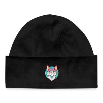 Chat Somali Race Dessin Animé Kawaii Animal Pet - Bonnet bébé bio - noir - Devant