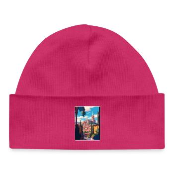 San Miguel Travel Poster Souvenir Postcard Paint - Baby Organic Beanie - hot pink - Front