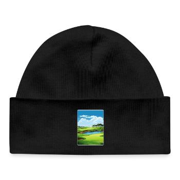 Harbor Town Golf Links Club Course Travel Poster - Baby Organic Beanie - black - Front