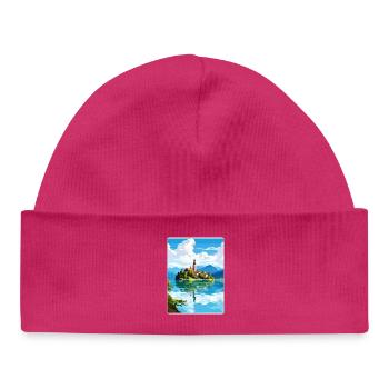 Lac de Bled Slovénie Affiche de voyage Peinture Souvenir WP - Bonnet bébé bio - hot pink - Devant