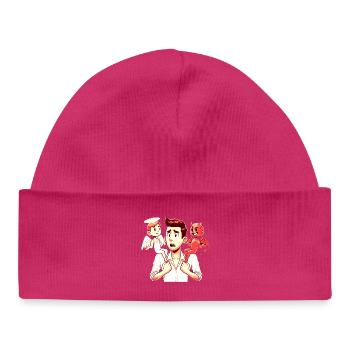 Torn the voice of conscience - Baby Organic Beanie - hot pink - Front