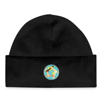 Unité mondiale et entraide - Bonnet bébé bio - noir - Devant