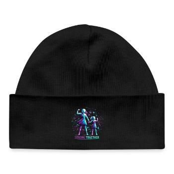 Mère Et Fille Ensemble Géométrie Forte Gesche - Bonnet bébé bio - noir - Devant