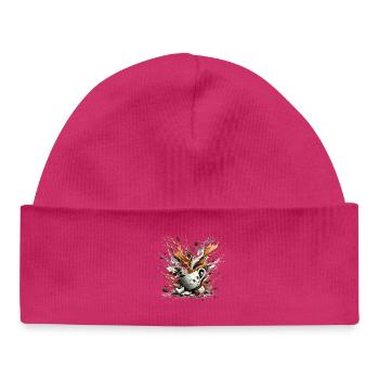 Exploded Coffee - 100% Caffeine - Baby Organic Beanie - hot pink - Front