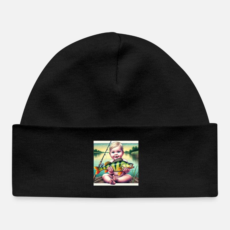Giovani pescatori - Cappellino neonato bio - nero