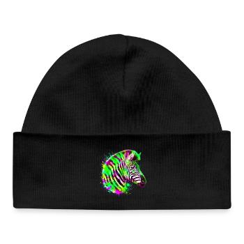 Zèbre - Bonnet bébé bio - noir - Devant