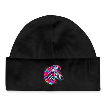 Zèbre - Bonnet bébé bio - noir - Devant