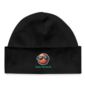 Cooler Than Earth  - Baby Organic Mütze - Schwarz - Vorne