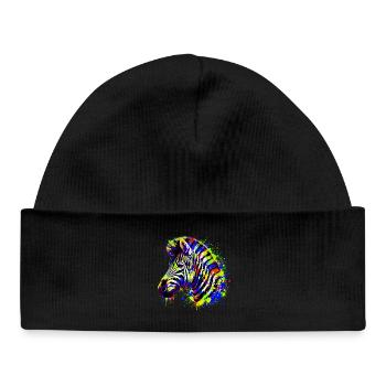 Zèbre - Bonnet bébé bio - noir - Devant