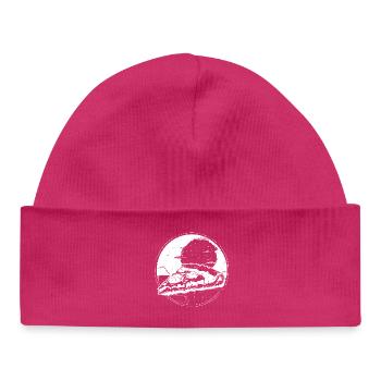Pizza Piece Drawing - Baby Organic Beanie - hot pink - Front