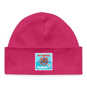 Kein Fotos im Schwimmbad! Foto Verbotsschild - Baby Organic Mütze - hot Pink - Vorne