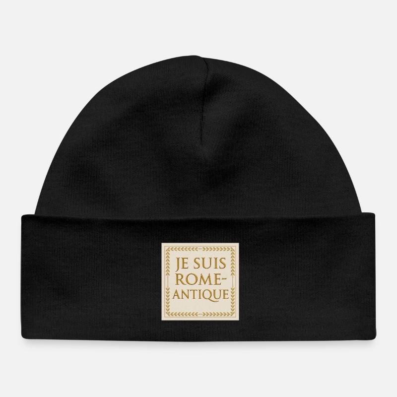 Je Suis Rome Antique - Bonnet bébé bio - noir