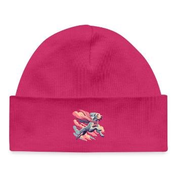 Super chien braque de Weimar Weimi Cape Cape cadeau - Bonnet bébé bio - hot pink - Devant