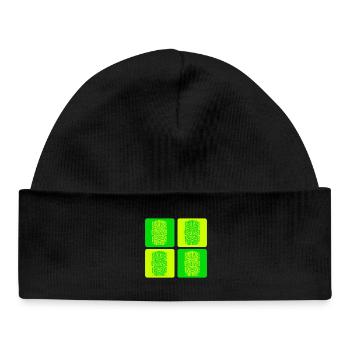 Masque Tiki - Bonnet bébé bio - noir - Devant
