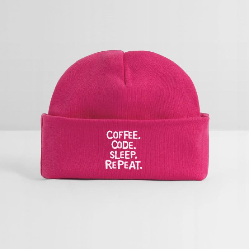 coffee code sleep - repeat programmer work Baby Organic Beanie