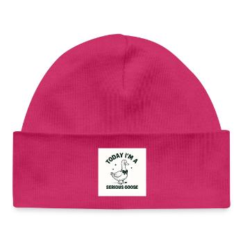 Oie sérieuse - Bonnet bébé bio - hot pink - Devant