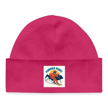 Powder Panic Retro Ski - Baby Organic Beanie - hot pink - Front