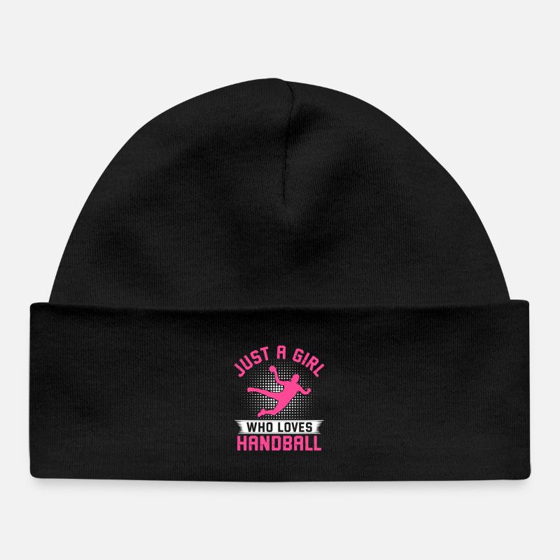 Juste une fille qui aime le handball - Bonnet bébé bio - noir