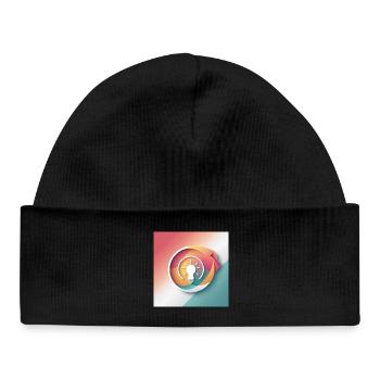 Illustration de créativité abstraite - Bonnet bébé bio - noir - Devant