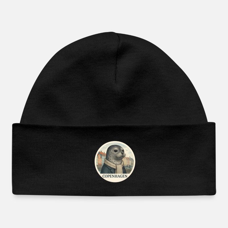 Sceau – Copenhagen Souvenir Design - Bonnet bébé bio - noir