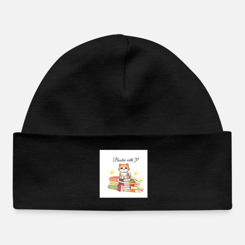 Bookmaker avec du cœur - Bonnet bébé bio - noir