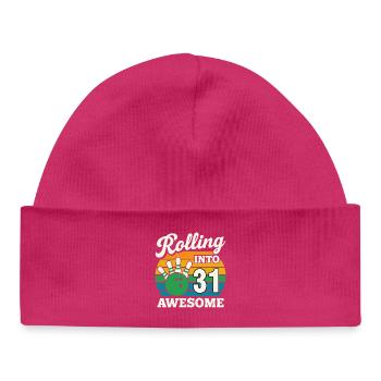Retro Bowling 31. Geburtstag Design - Baby Organic Mütze - hot Pink - Vorne