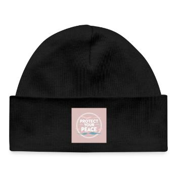 Peace protection - Baby Organic Beanie - black - Front