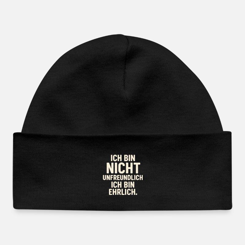 Ehrlich Unfreundlich - Hell - Baby Organic Mütze - Schwarz