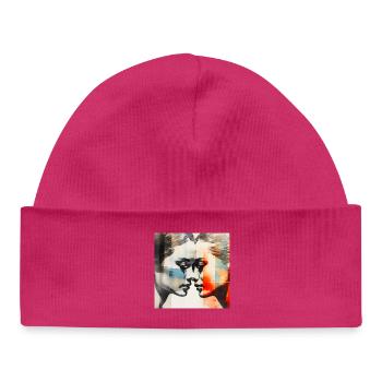 Fusion Colorée Amour Dualité - Bonnet bébé bio - hot pink - Devant