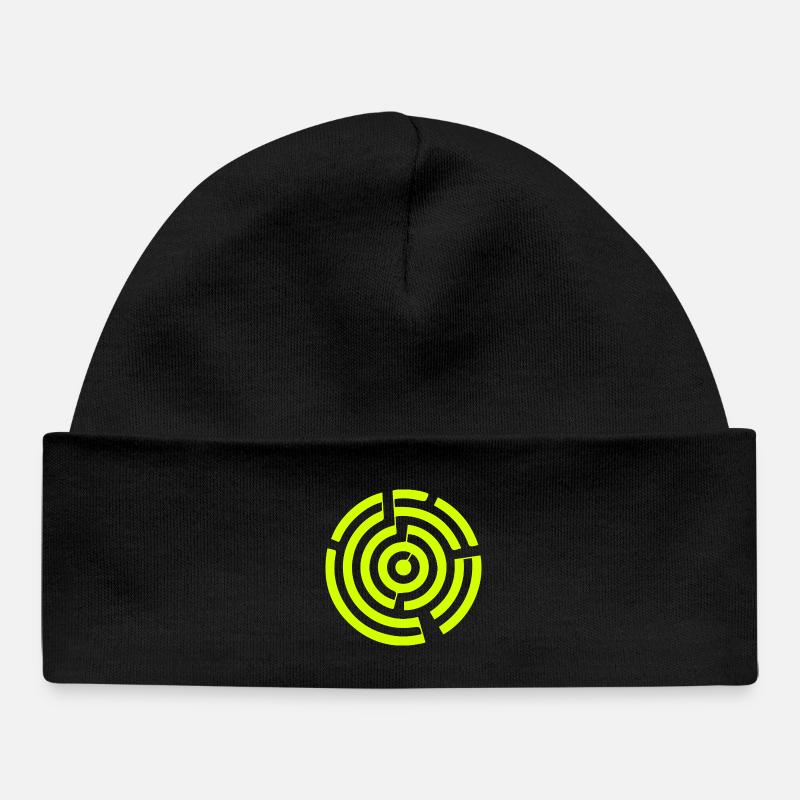 Labyrinthe Labyrinthe Crop Circle - Bonnet bébé bio - noir