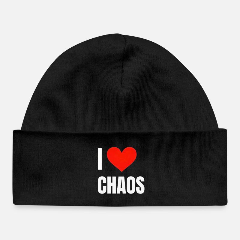 I ❤️ Le chaos - Bonnet bébé bio - noir