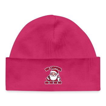 Pixel Vintage Retro Santa - Pas de café No Ho Ho Ho - Bonnet bébé bio - hot pink - Devant