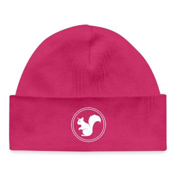 Eichhörnchen – Fabeltier, Wortspiel & Märchen-Fun - Baby Organic Mütze - hot Pink - Vorne