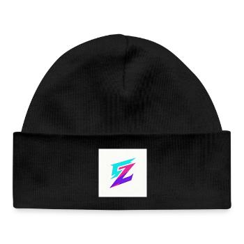 Zigzag Neon Gradient Logo - Baby Organic Beanie - black - Front