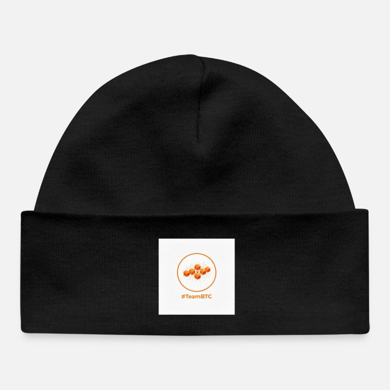 TeamBTC Blockchain Cubes - Bonnet bébé bio - noir