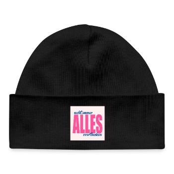 Thoughtful Sayings Thoughts - Baby Organic Beanie - black - Front