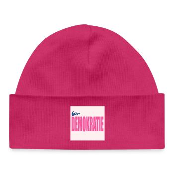 FÜR DEMOKRATIE WERTE - Baby Organic Mütze - hot Pink - Vorne