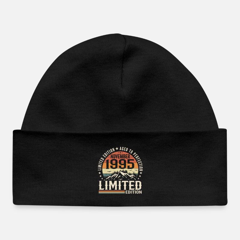 Novembre 1995 Anniversaire Rétro Unique - Bonnet bébé bio - noir