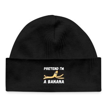 Pretend I'm a Banana - Baby Organic Beanie - black - Front