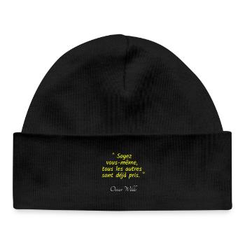Be yourself—everyone else is already caught - Baby Organic Beanie - black - Front