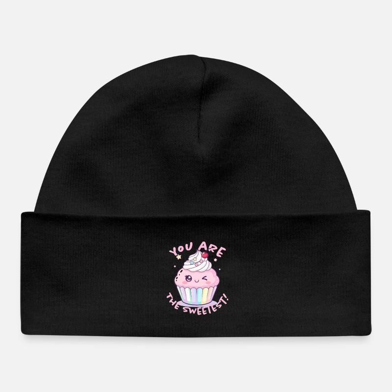 Tu es le cupcake le plus mignon - Bonnet bébé bio - noir