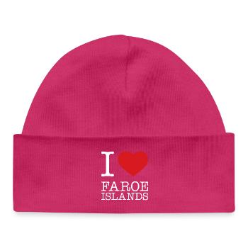 i love Faroe Islands - Baby Organic Mütze - hot Pink - Vorne