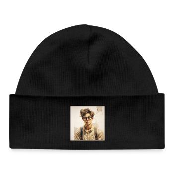 Portrait d’apprenant occasionnel avec des lunettes - Bonnet bébé bio - noir - Devant