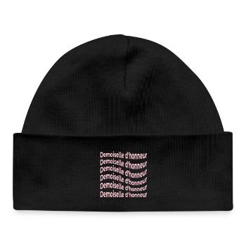 Bridesmaid Bride - Baby Organic Beanie - black - Front