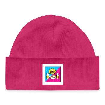 Energiesparmodus der Hängematte - Baby Organic Mütze - hot Pink - Vorne